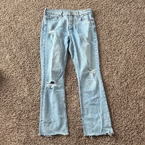 Light Blue Distressed Women Jeans
